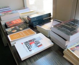 Books on a desk