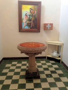 Baptismal Font in Ecuandureo, Mich, Mexico