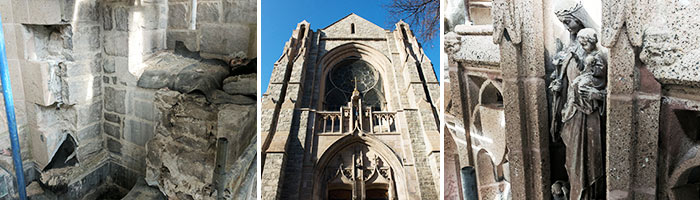 Collage of St. Clement Shrine Restoration