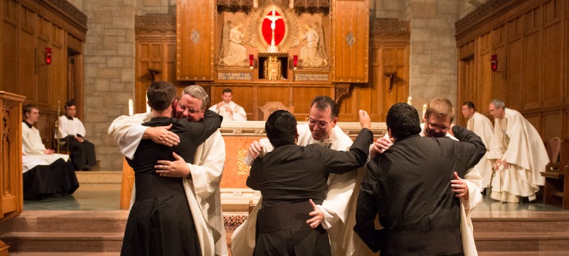 Oblate brothers taking their vows