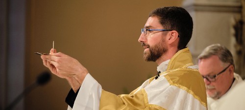 Fr. Leland Thorpe celebrating his first Mass