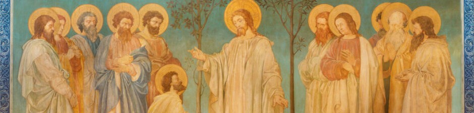 Jesus as a shepherd speaking to His disciples