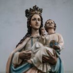 Statue depicting the Virgin Mary holding the baby Jesus