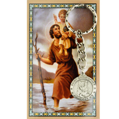 St. Christopher Keyring with Prayer Card