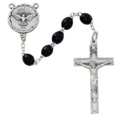 Black Wood Holy Spirit Rosary