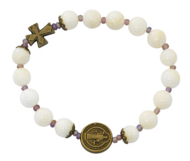 River Pearl St. Benedict Rosary Bracelet