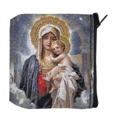 Mother and Child Rosary Pouch