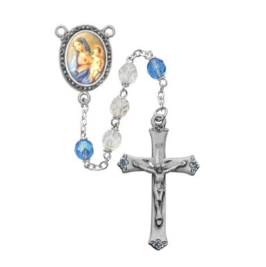 "Two Hearts" Crystal Rosary