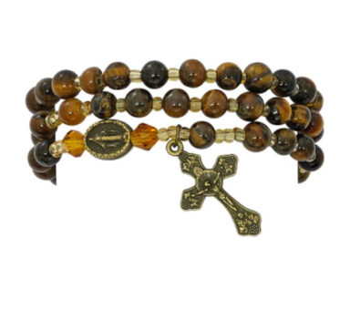 Tiger Eye Twistable Rosary