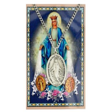 Miraculous Medal (1.5") and Prayer Card