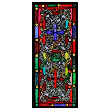 Celtic Knot and Cross Window Art