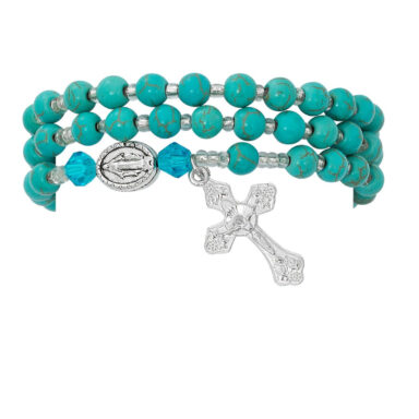 Turquoise Twistable Rosary Bracelet