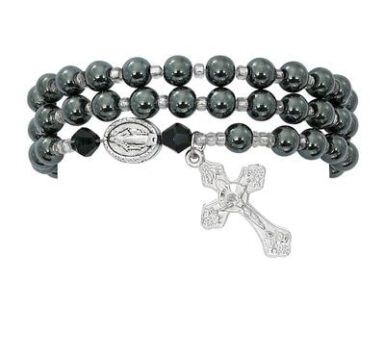 Hematite Twistable Rosary Bracelet