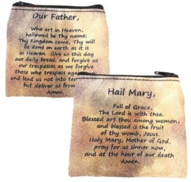 Hail Mary and Lord's Prayer pouch