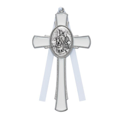 Guardian Angel Crib Cross White