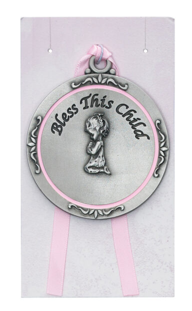 Bless This Child - Girl Crib Medal