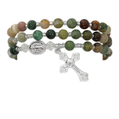 India Agate Twistable Rosary
