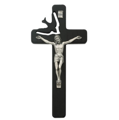 Black Wood Holy Spirit Crucifix