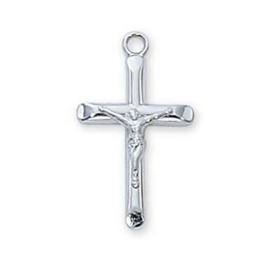 Sterling Silver Crucifix, 13/16"