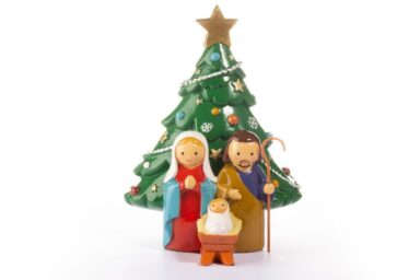 Nativity with Christmas Tree