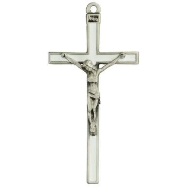 White Enamel Crucifix