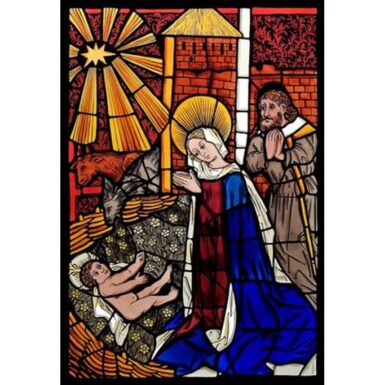 15th Century Nativity Window Art