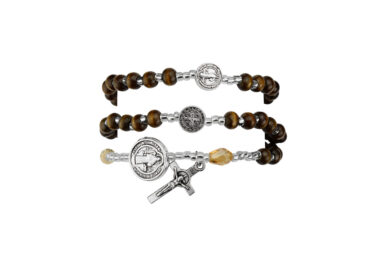 St. Benedict Wood Twistable Bracelet