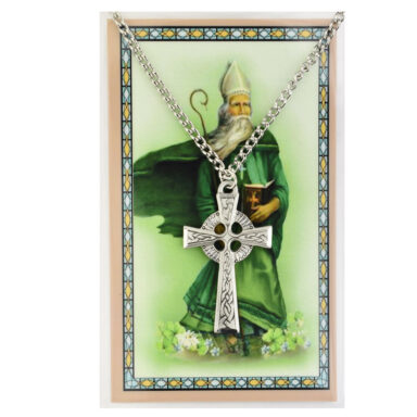 Celtic Cross with St. Patrick Prayer Card