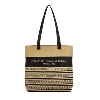 "With God..." Tote