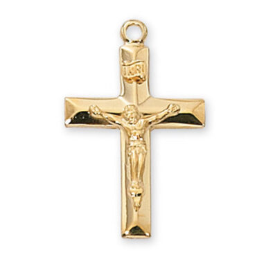 Gold/SS Crucifix, 7/8"