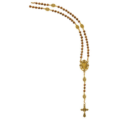 Antique Gold Arum Rosary