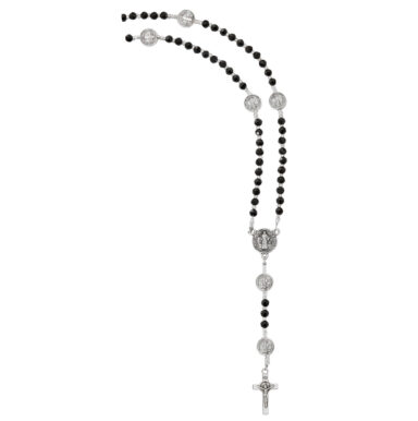 Black Crystal St. Benedict Necklace