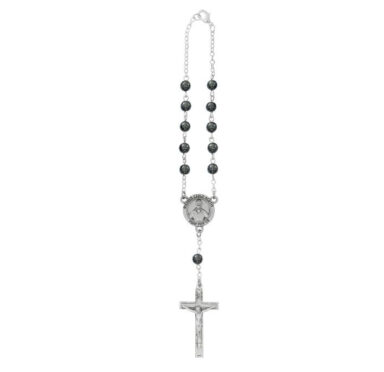 Carlo Acutis Hematite Auto Rosary