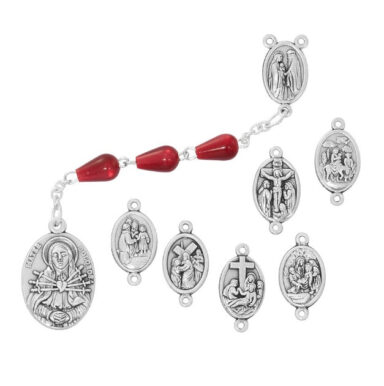 Red Teardrop Seven Sorrows Chaplet