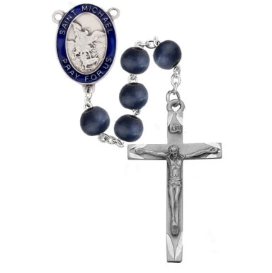 Blue Wood Rosary, St. Michael Center
