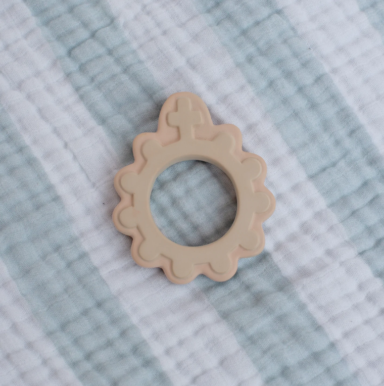 Baby’s First Rosary Natural Rubber Teether - pink
