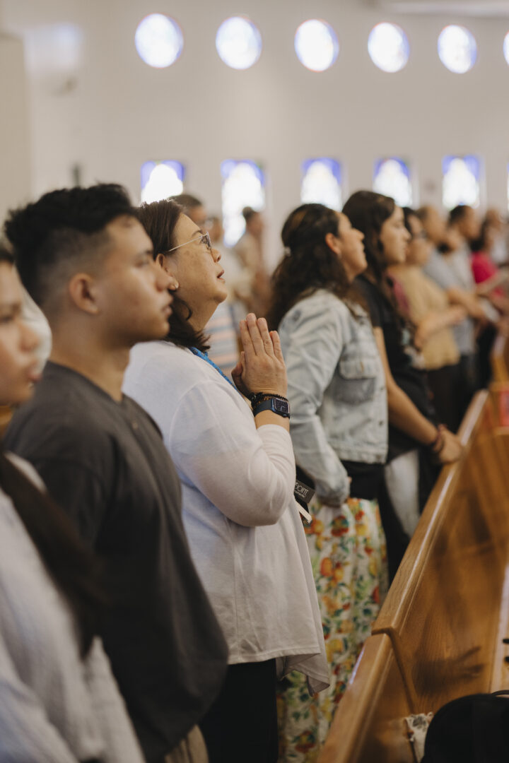Community gathered together to celebrate Fr. Jonathon's first Mass